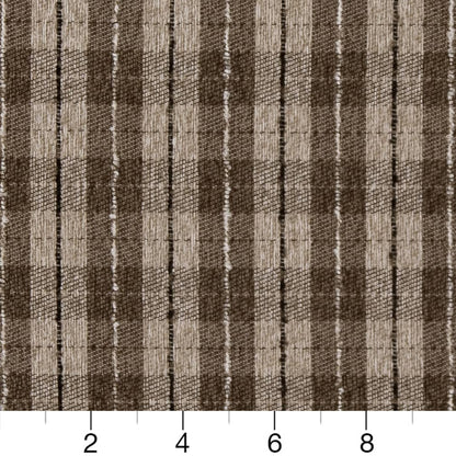 D1955 Plaid Cocoa Plaid Brown Charlotte Fabrics