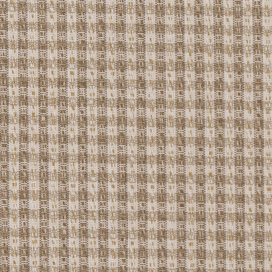 D1965 Check & Houndstooth,Small Scale Jute Beige & Taupe Charlotte Fabrics