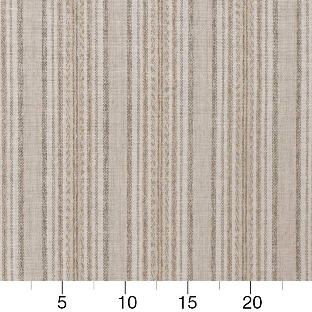D1968 Stripe Beach Beige & Taupe Charlotte Fabrics