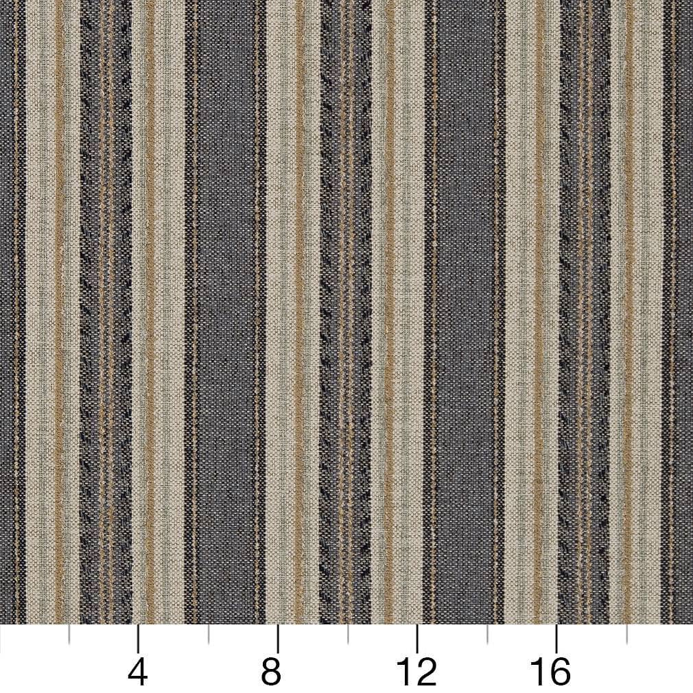 D1969 Stripe Steel Blue Charlotte Fabrics