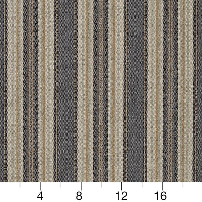 D1969 Stripe Steel Blue Charlotte Fabrics