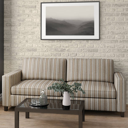 D1970 Stripe Sandstone Brown Charlotte Fabrics