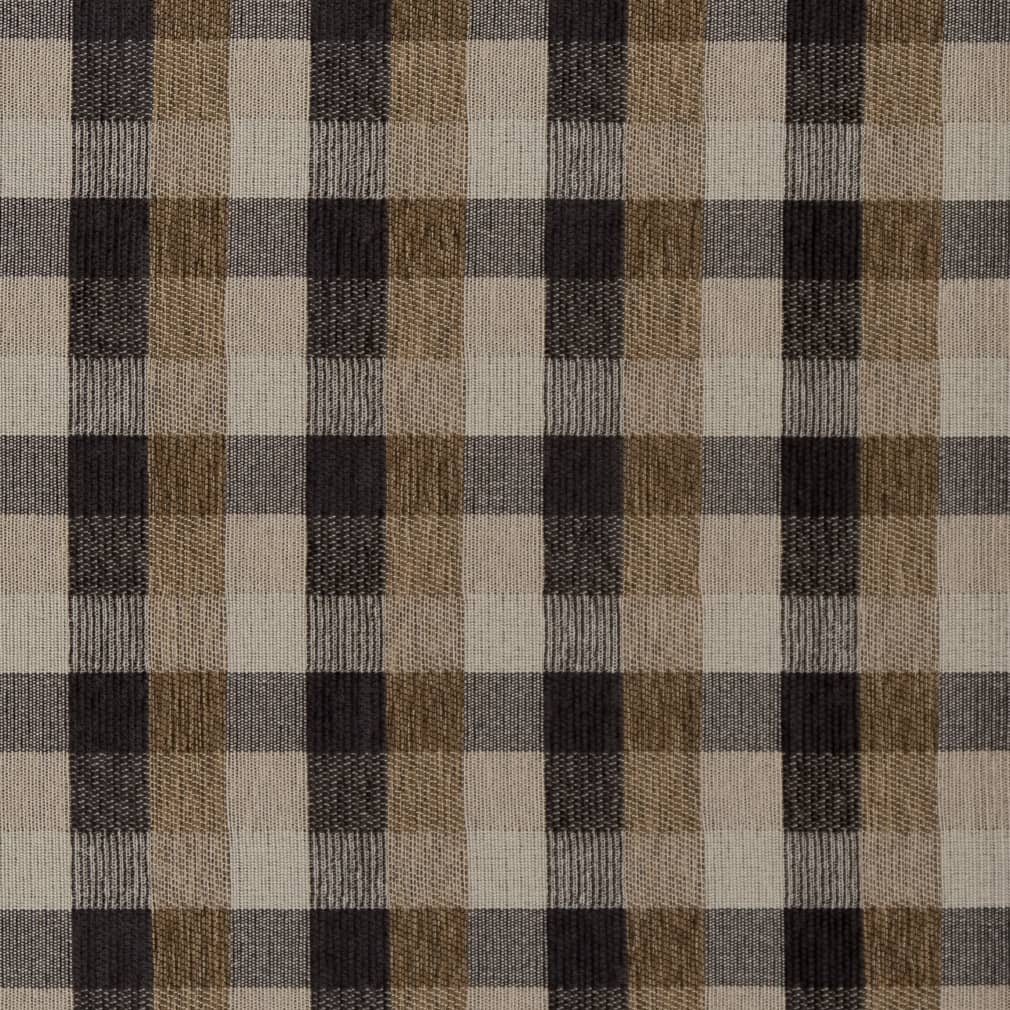 D1974 Check & Houndstooth,Plaid Cinder Brown,Grey & Silver Charlotte Fabrics
