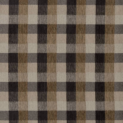 D1974 Check & Houndstooth,Plaid Cinder Brown,Grey & Silver Charlotte Fabrics