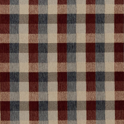 D1975 Check & Houndstooth,Plaid Oxblood Blue,Red & Burgundy Charlotte Fabrics