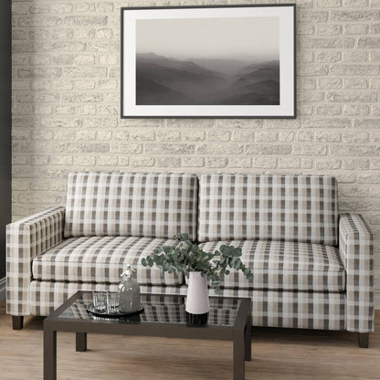D1976 Check & Houndstooth,Plaid Pebble Beige & Taupe,Grey & Silver Charlotte Fabrics