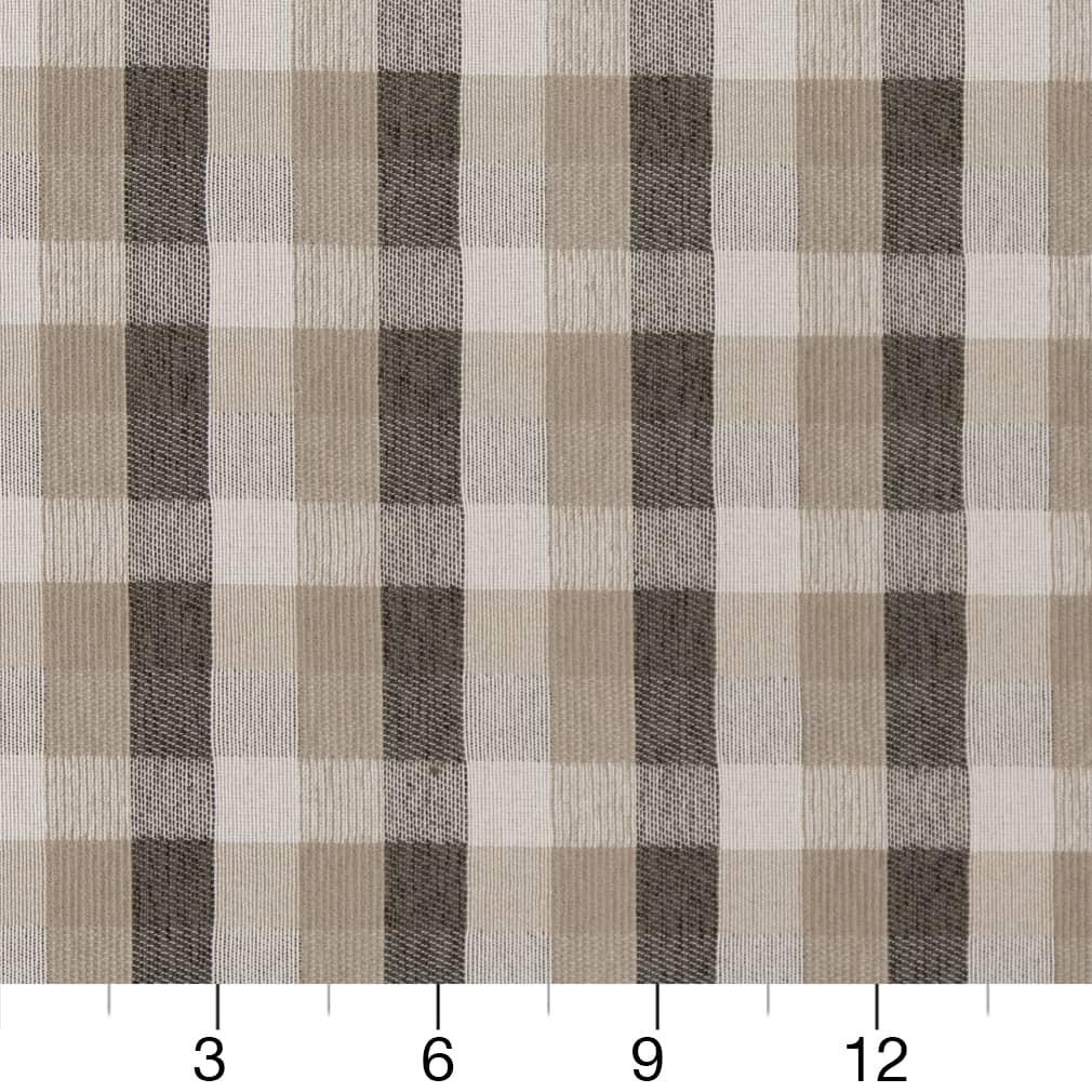 D1976 Check & Houndstooth,Plaid Pebble Beige & Taupe,Grey & Silver Charlotte Fabrics
