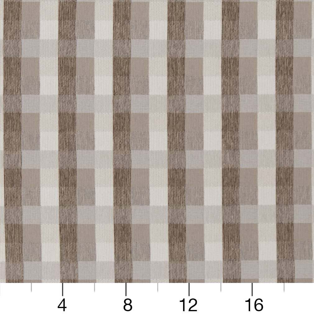 D1977 Check & Houndstooth,Plaid Dove Beige & Taupe Charlotte Fabrics