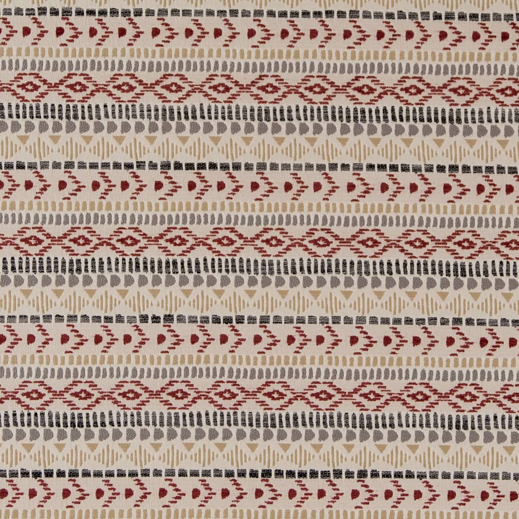 D2002 Abstract & Geometric,Global,Small Scale,Southwestern Chili Red & Burgundy Charlotte Fabrics