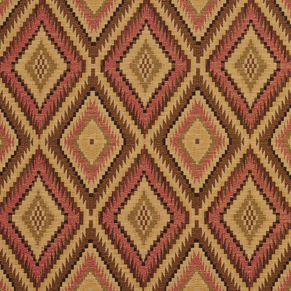 D2003 Abstract & Geometric,Diamonds,Global,Southwestern Tiki Coral & Peach,Gold & Yellow Charlotte Fabrics