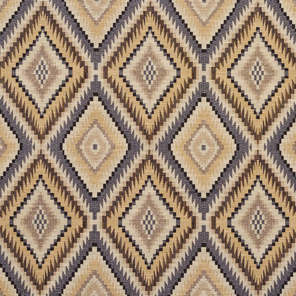 D2004 Abstract & Geometric,Diamonds,Global,Southwestern Chateau Gold & Yellow Charlotte Fabrics