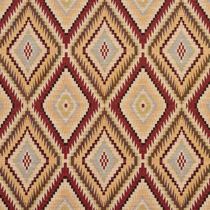 D2005 Abstract & Geometric,Diamonds,Global,Southwestern Veranda Gold & Yellow,Red & Burgundy Charlotte Fabrics