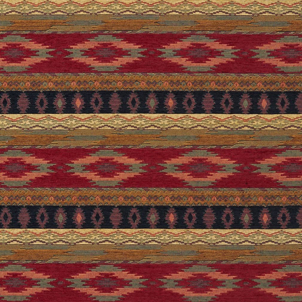 D2006 Abstract & Geometric,Global,Southwestern Sienna Red & Burgundy Charlotte Fabrics