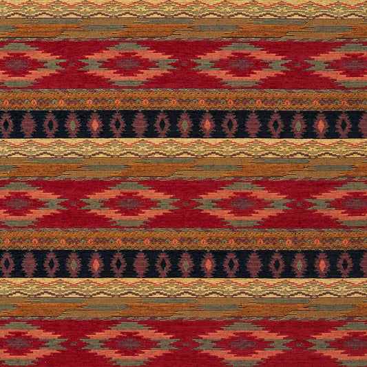 D2006 Abstract & Geometric,Global,Southwestern Sienna Red & Burgundy Charlotte Fabrics