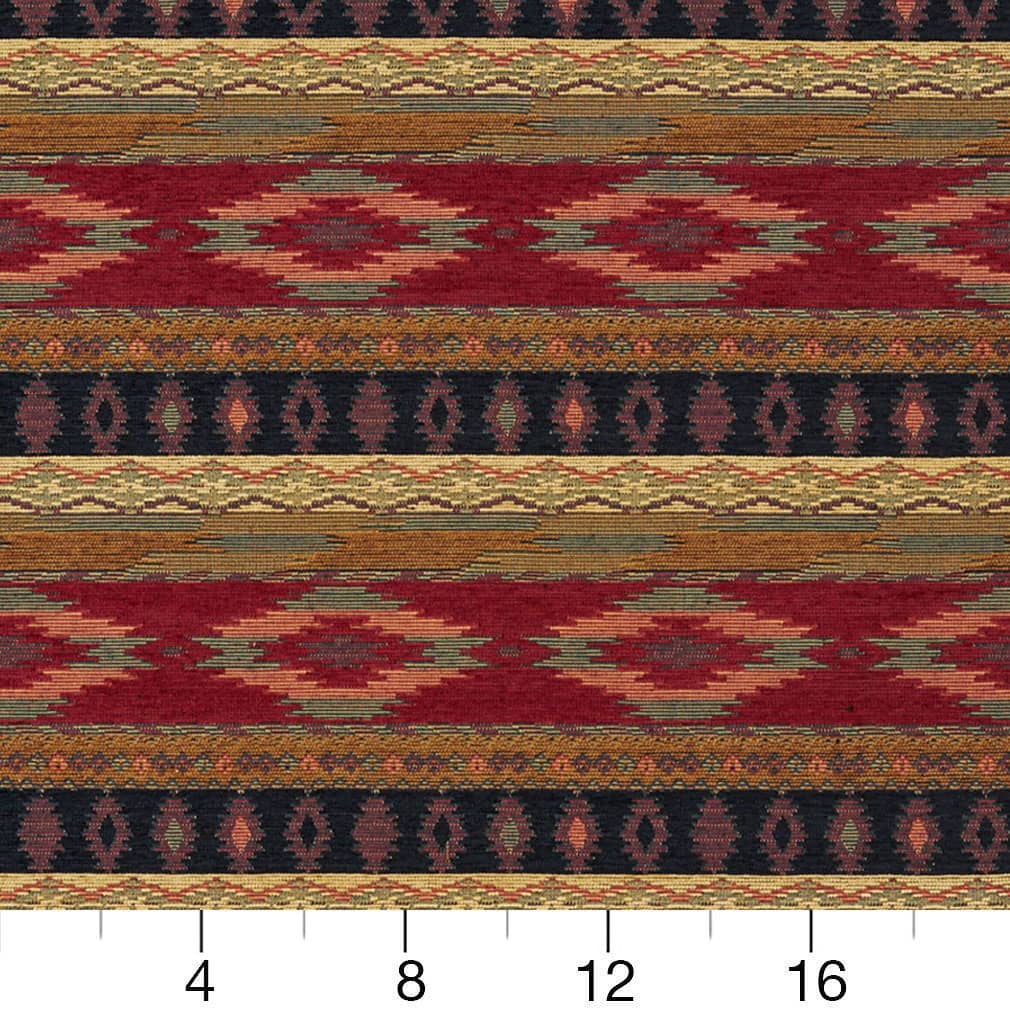 D2006 Abstract & Geometric,Global,Southwestern Sienna Red & Burgundy Charlotte Fabrics