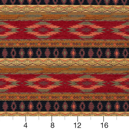 D2006 Abstract & Geometric,Global,Southwestern Sienna Red & Burgundy Charlotte Fabrics