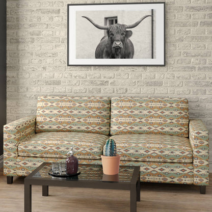 D2011 Abstract & Geometric,Global,Southwestern Jade Aqua & Teal,Orange & Rust Charlotte Fabrics