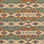 D2011 Abstract & Geometric,Global,Southwestern Jade Aqua & Teal,Orange & Rust Charlotte Fabrics