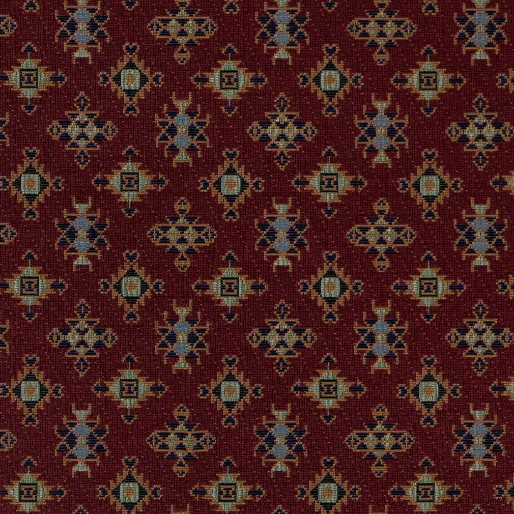 D2012 Global,Small Scale,Southwestern Claret Red & Burgundy Charlotte Fabrics