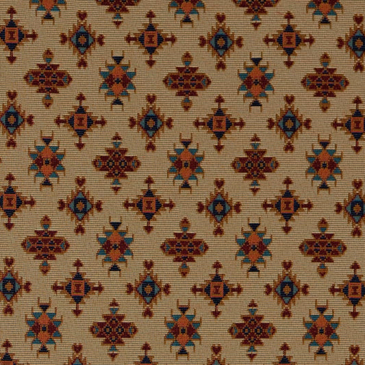 D2013 Global,Small Scale,Southwestern Parchment Orange & Rust Charlotte Fabrics