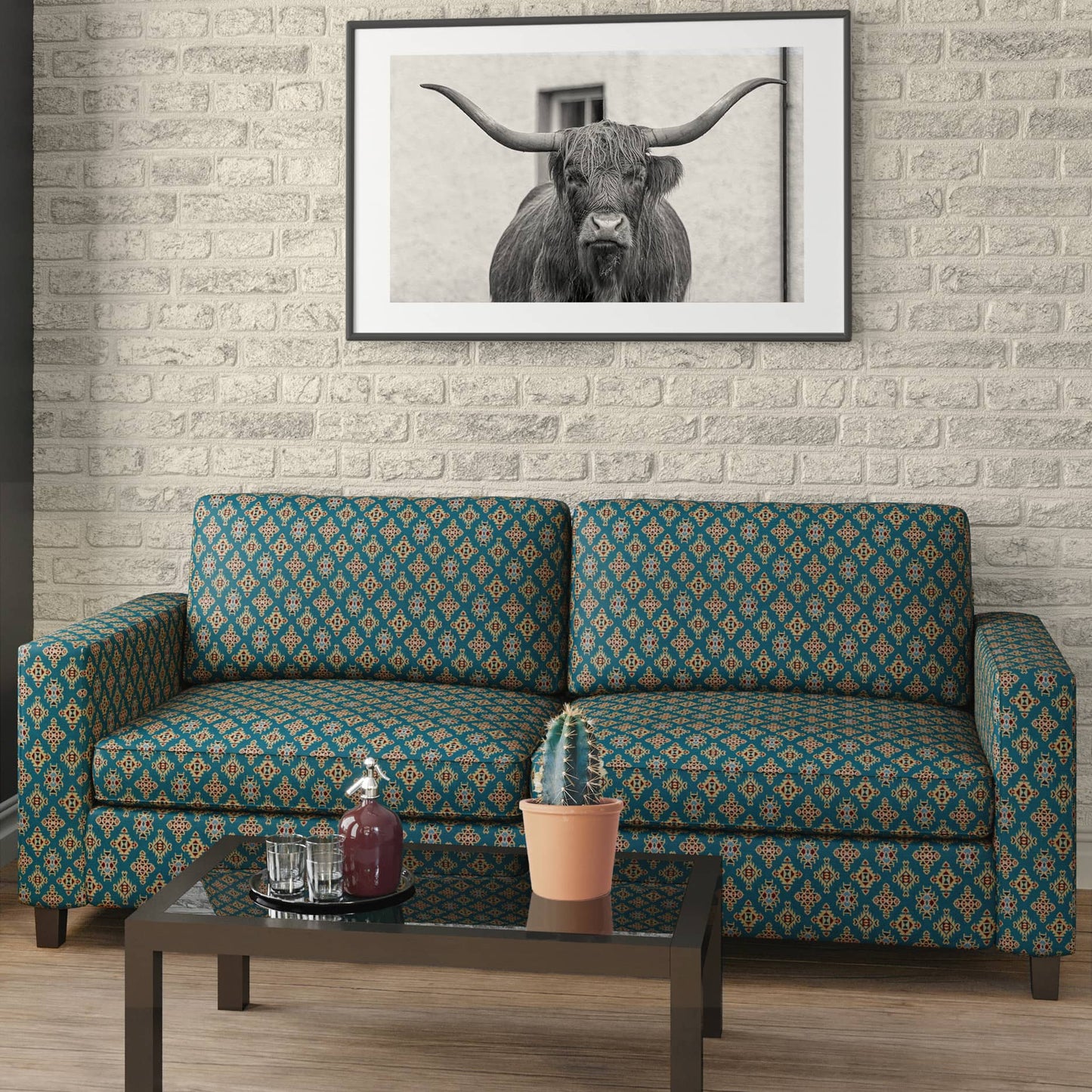 D2014 Global,Small Scale,Southwestern Turquoise Aqua & Teal Charlotte Fabrics