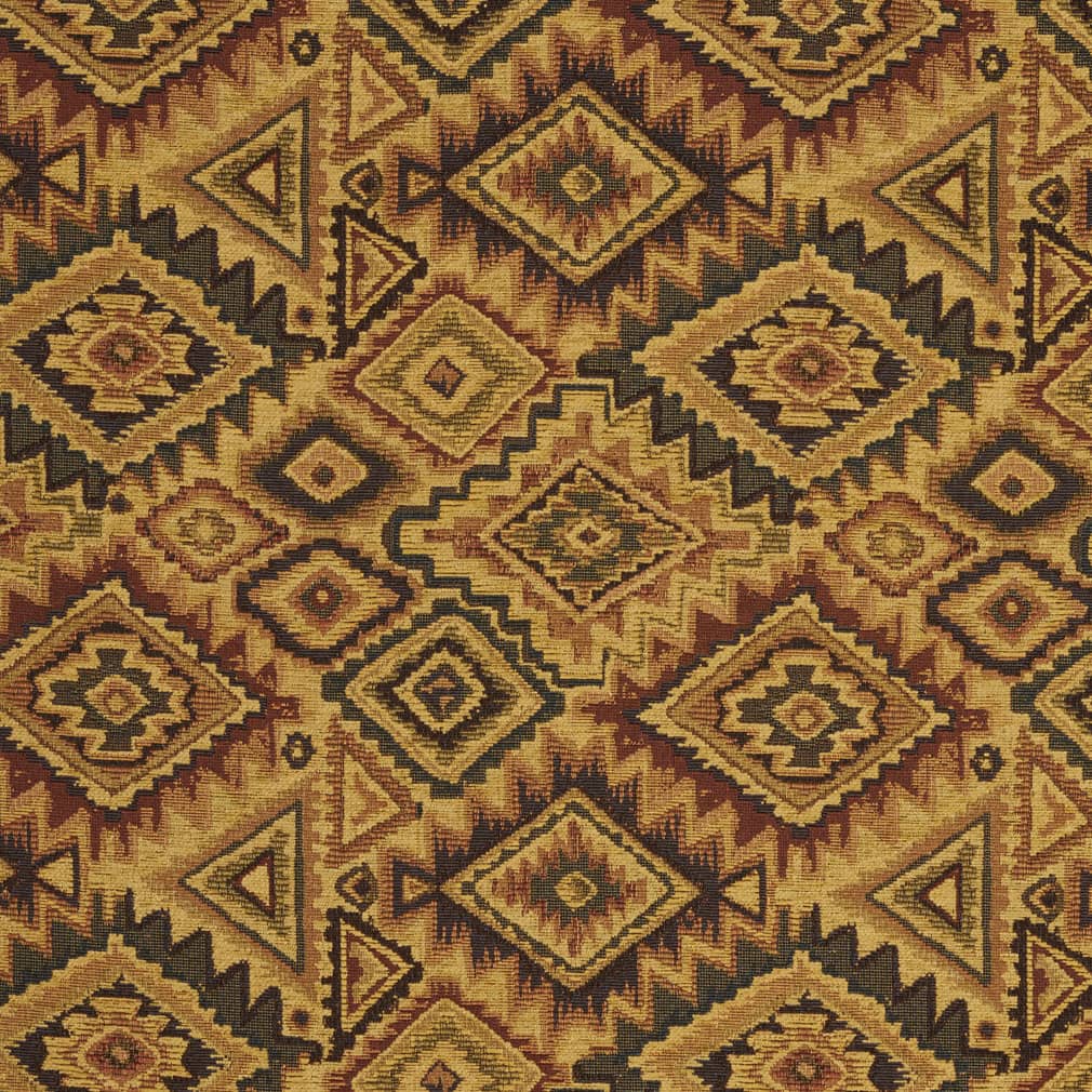 D2018 Abstract & Geometric,Global,Southwestern Aztec Gold & Yellow,Orange & Rust Charlotte Fabrics