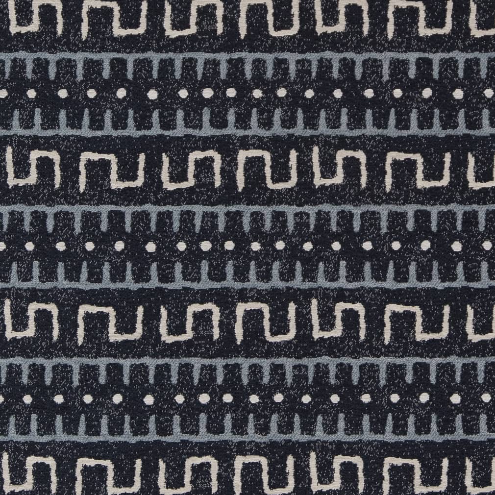 D2031 Abstract & Geometric,Global,Southwestern Indigo Blue Charlotte Fabrics