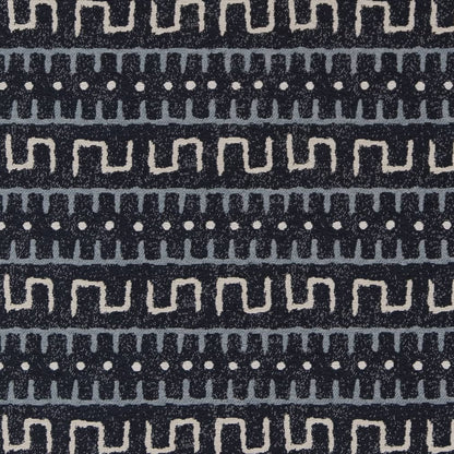D2031 Abstract & Geometric,Global,Southwestern Indigo Blue Charlotte Fabrics