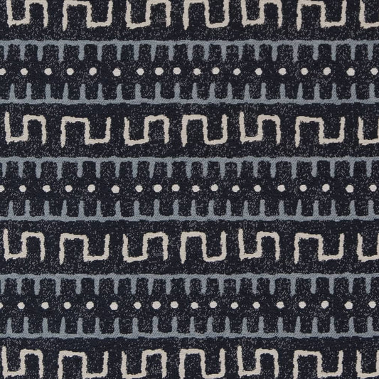 D2031 Abstract & Geometric,Global,Southwestern Indigo Blue Charlotte Fabrics