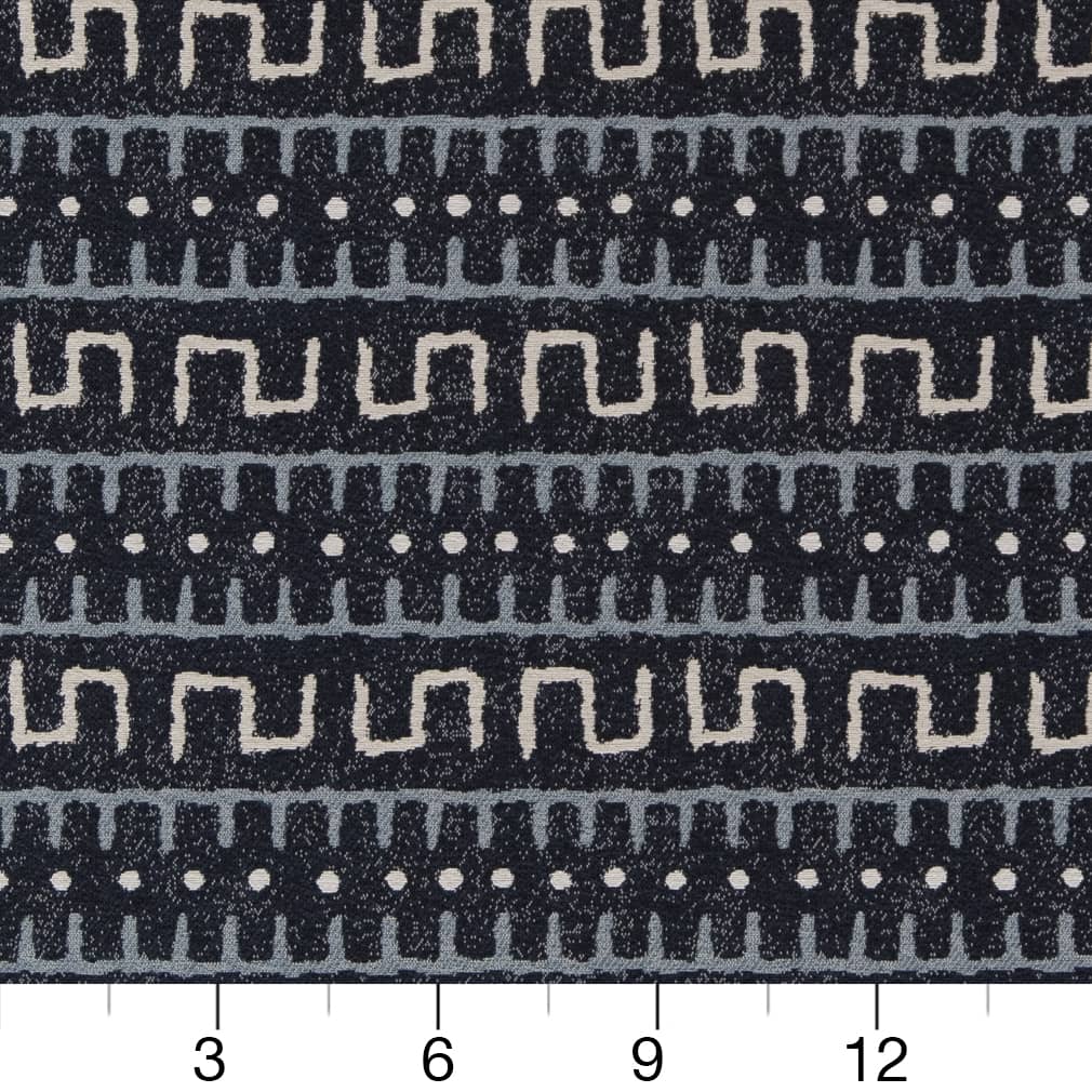 D2031 Abstract & Geometric,Global,Southwestern Indigo Blue Charlotte Fabrics