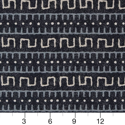 D2031 Abstract & Geometric,Global,Southwestern Indigo Blue Charlotte Fabrics
