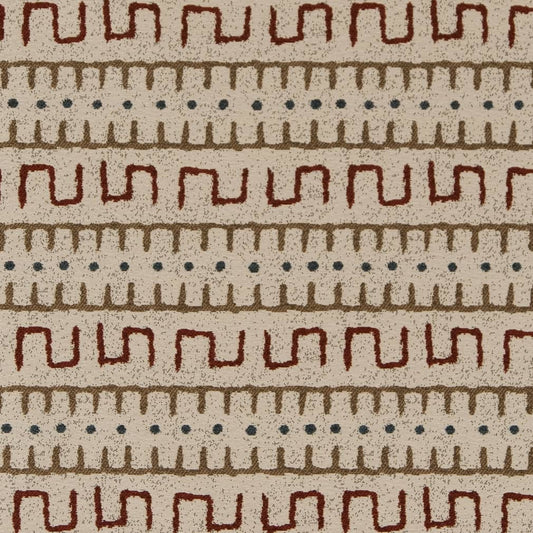 D2032 Abstract & Geometric,Global,Southwestern Brick Beige & Taupe,Red & Burgundy Charlotte Fabrics