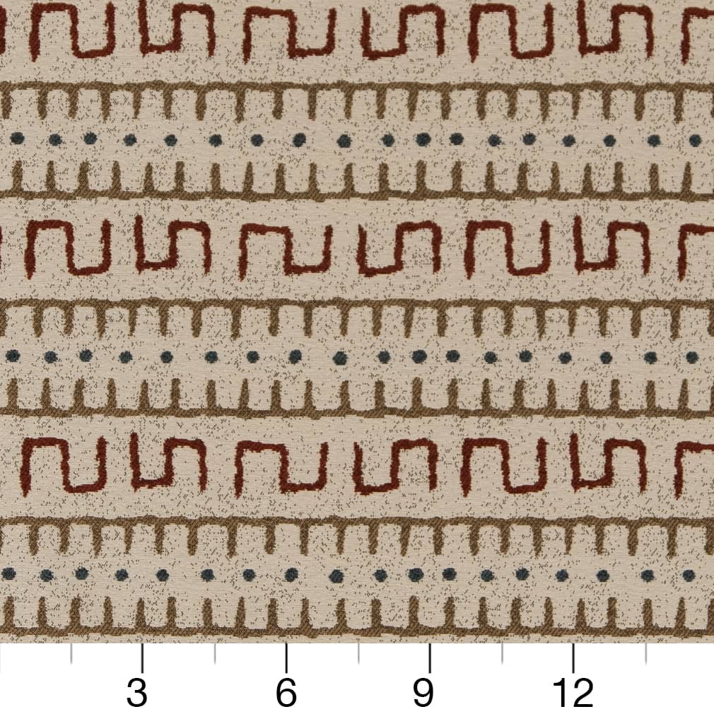 D2032 Abstract & Geometric,Global,Southwestern Brick Beige & Taupe,Red & Burgundy Charlotte Fabrics
