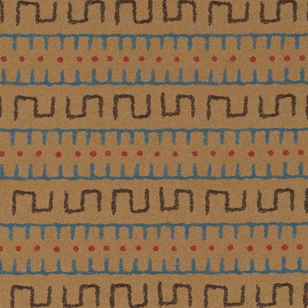 D2033 Abstract & Geometric,Global,Southwestern Camel Aqua & Teal,Gold & Yellow Charlotte Fabrics