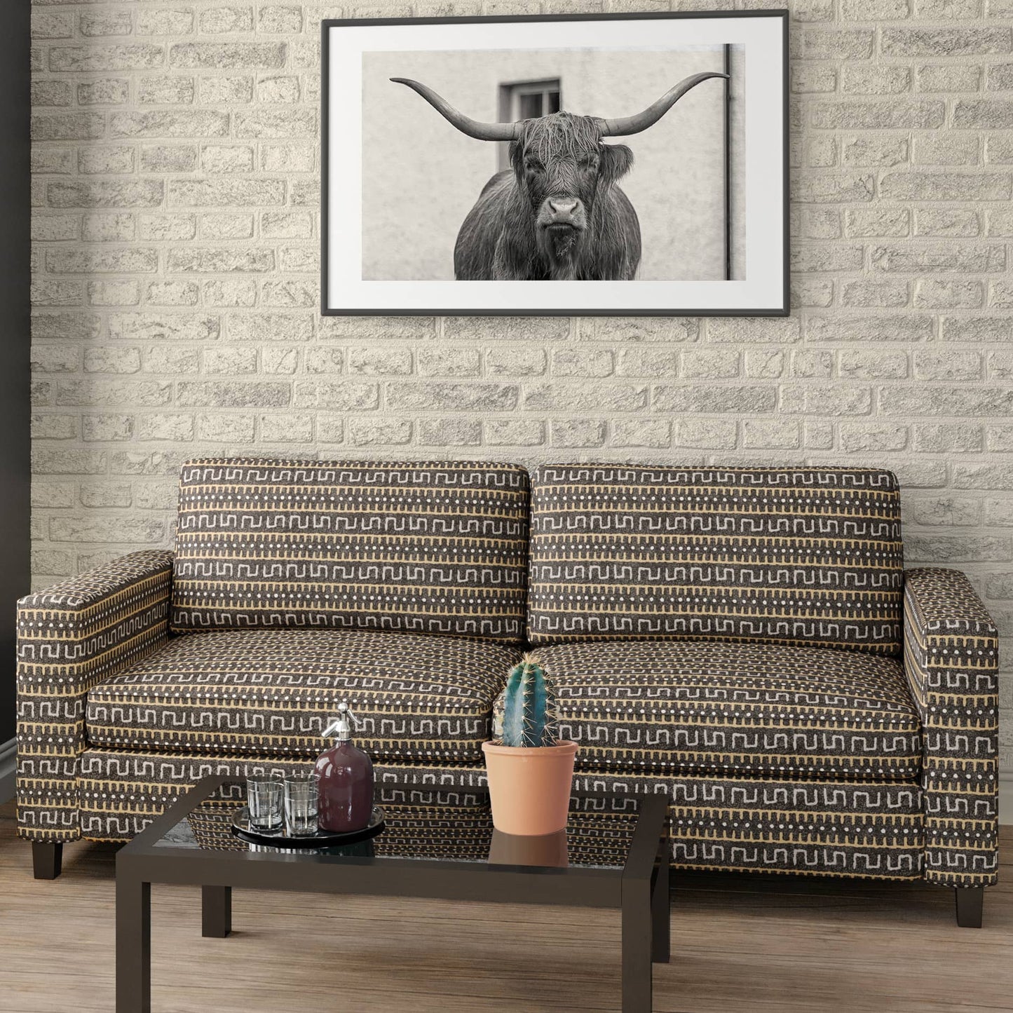 D2034 Abstract & Geometric,Global,Southwestern Gravel Grey & Silver Charlotte Fabrics