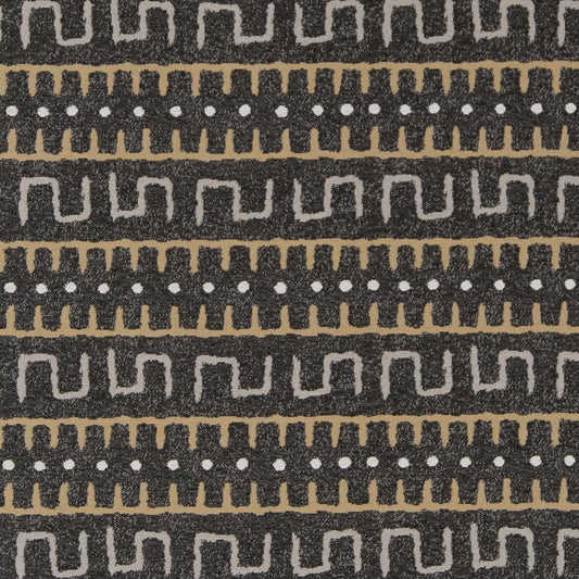 D2034 Abstract & Geometric,Global,Southwestern Gravel Grey & Silver Charlotte Fabrics