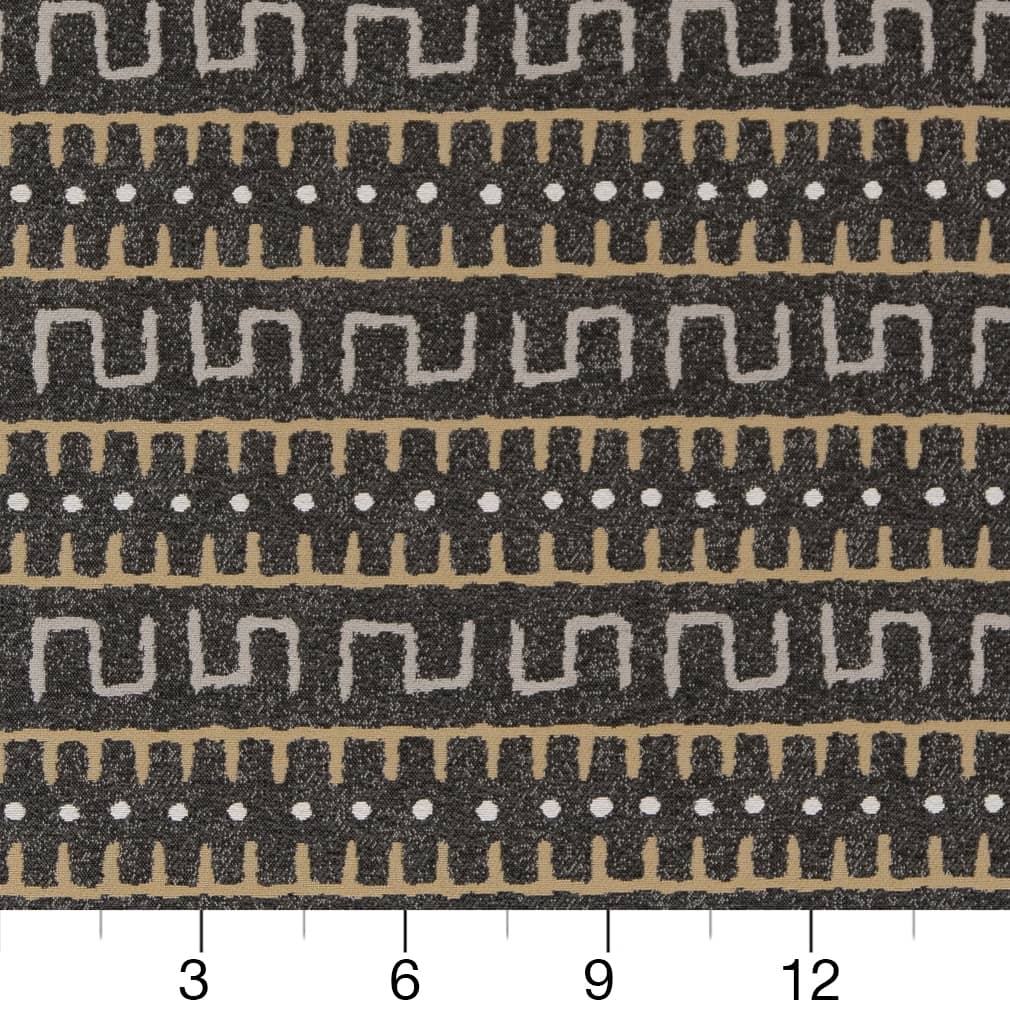 D2034 Abstract & Geometric,Global,Southwestern Gravel Grey & Silver Charlotte Fabrics