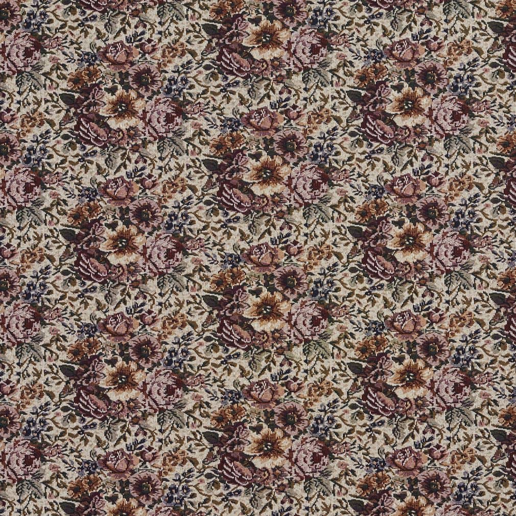 D2041 Floral Bouquet Pink,Red & Burgundy Charlotte Fabrics