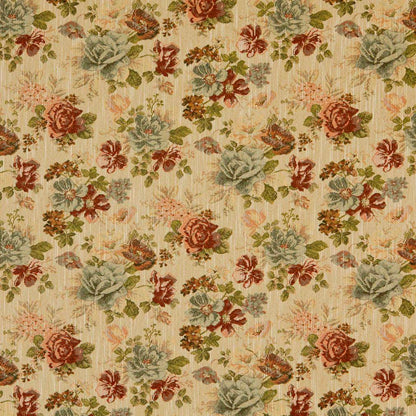 D2042 Floral Garden Orange & Rust Charlotte Fabrics