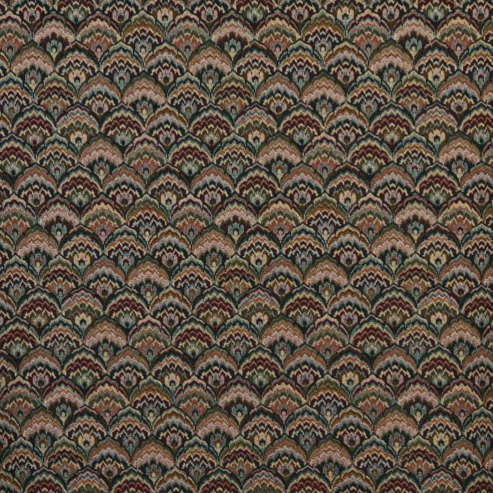 D2044 Small Scale Spice Fan Blue,Green Charlotte Fabrics