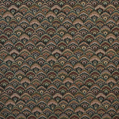 D2044 Small Scale Spice Fan Blue,Green Charlotte Fabrics