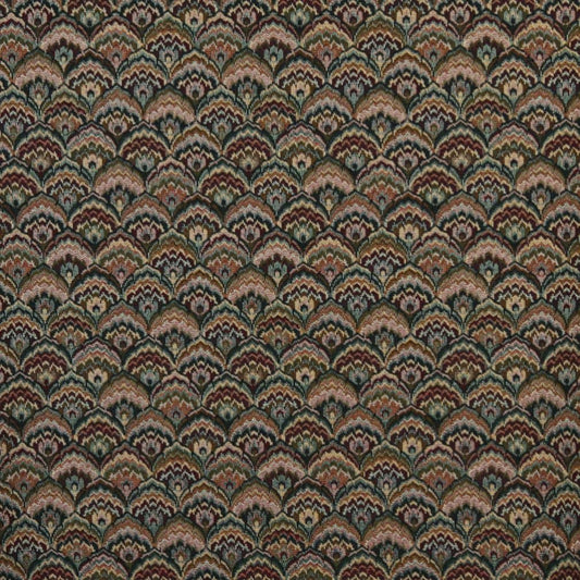 D2044 Small Scale Spice Fan Blue,Green Charlotte Fabrics
