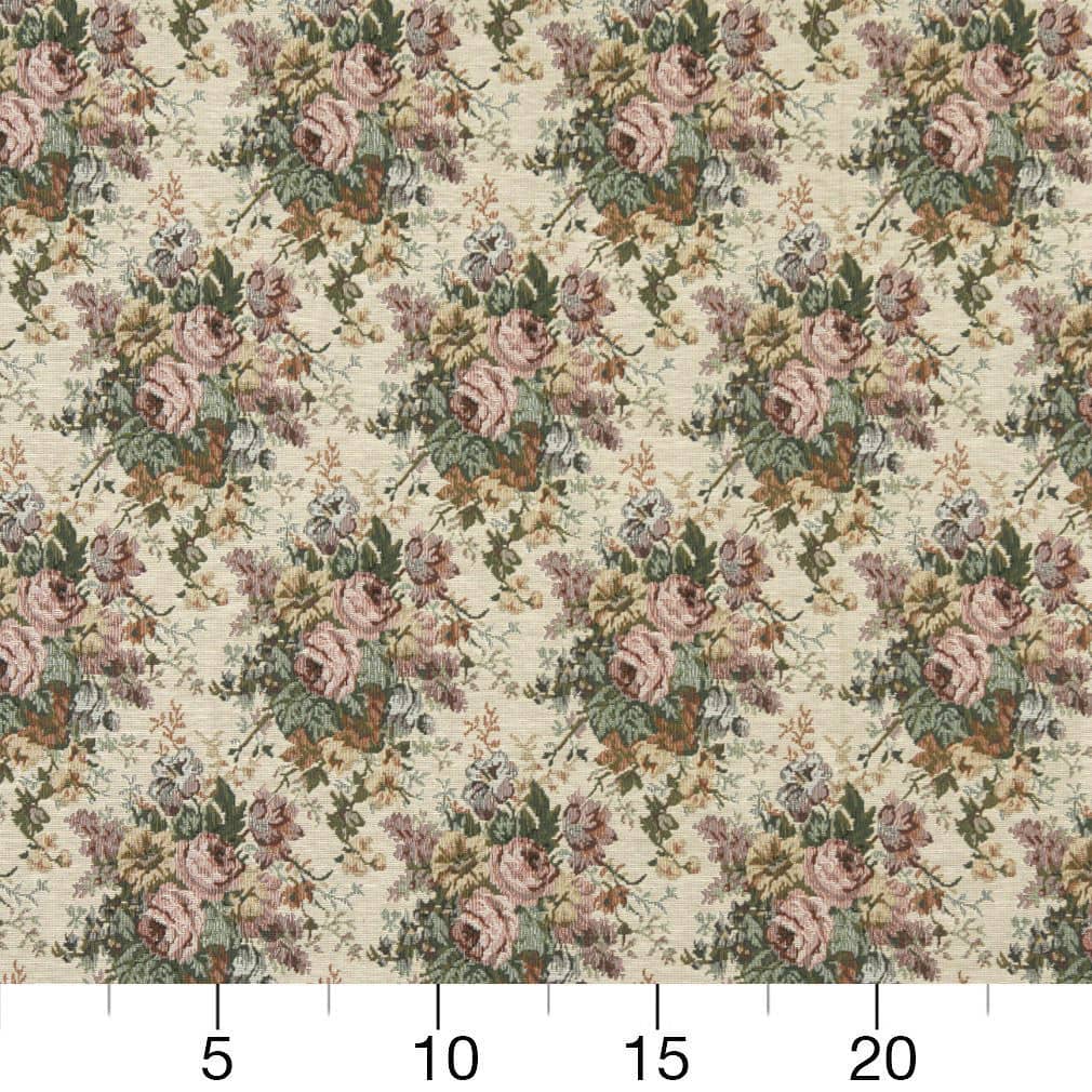 D2047 Floral Antique Rose Pink Charlotte Fabrics