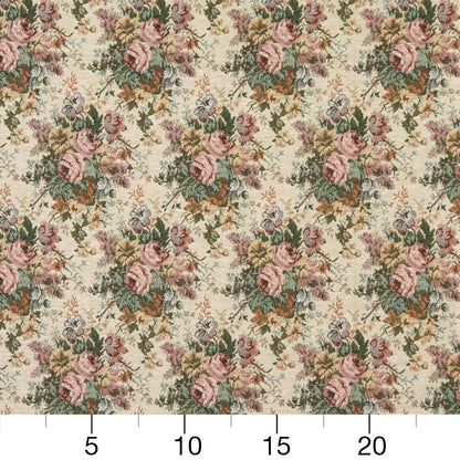 D2047 Floral Antique Rose Pink Charlotte Fabrics