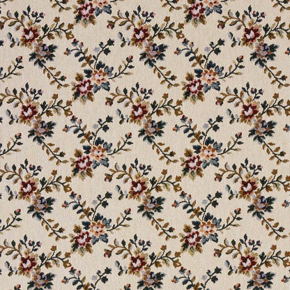 D2054 Floral Praline Red & Burgundy Charlotte Fabrics