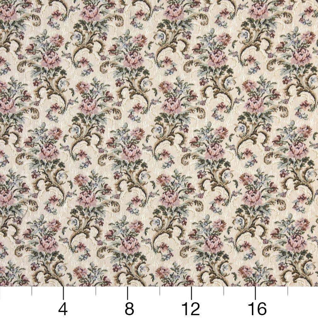 D2055 Floral Rose Mist Pink Charlotte Fabrics