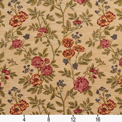D2057 Floral Ecru Bouquet Pink Charlotte Fabrics