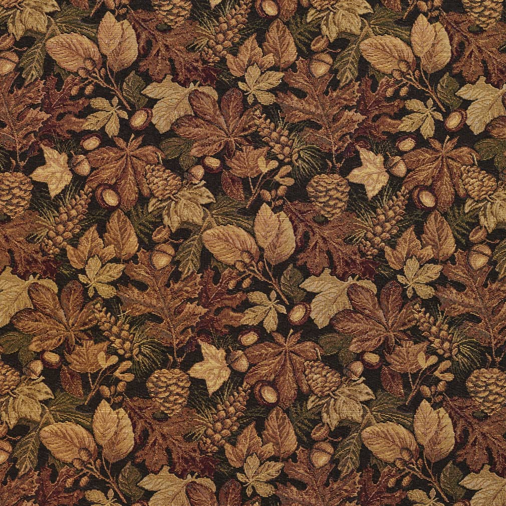 D2062 Leaves Woodland Brown Charlotte Fabrics