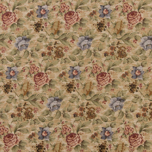 D2070 Floral Cornflower Pink Charlotte Fabrics