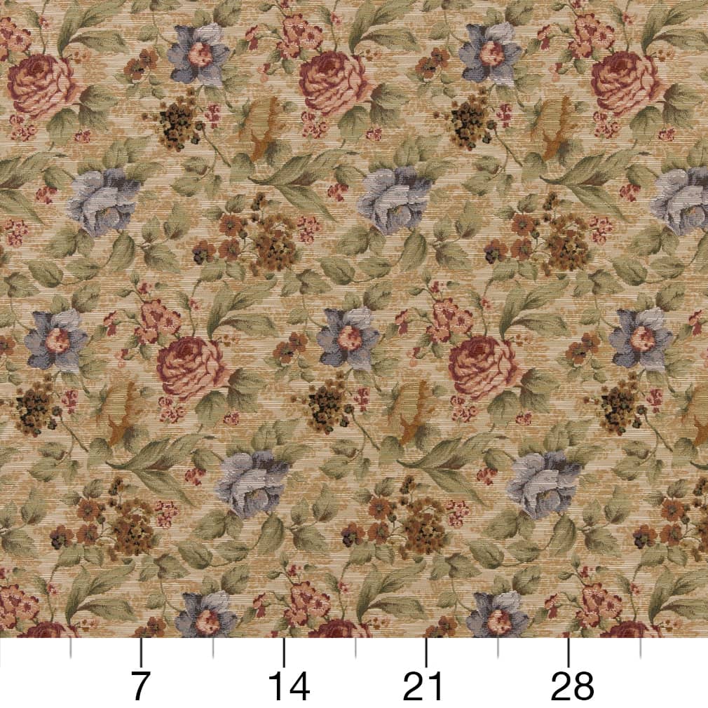 D2070 Floral Cornflower Pink Charlotte Fabrics